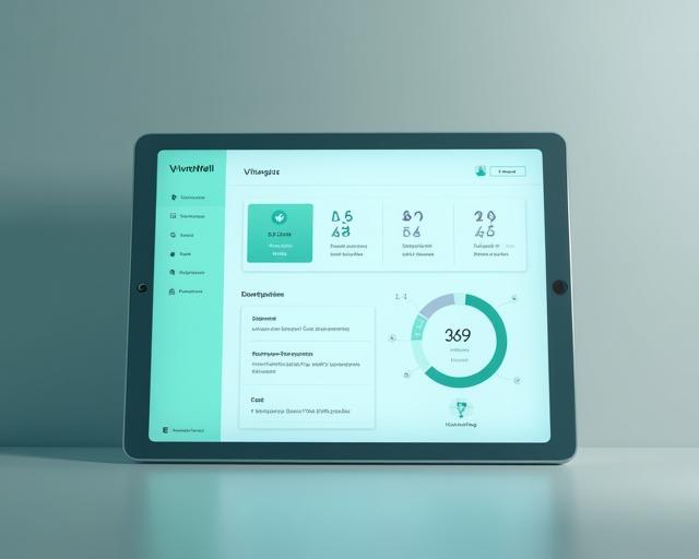 Tablette affichant le tableau de bord Vitaviea
